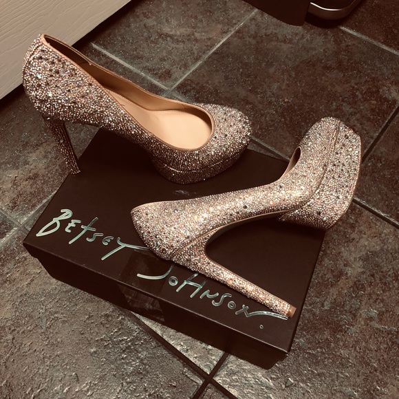 Betsey Johnson Crystal Heels US 8.5 - Picture 11 of 14